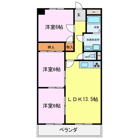 半田第３ロイヤルマンションの物件間取画像